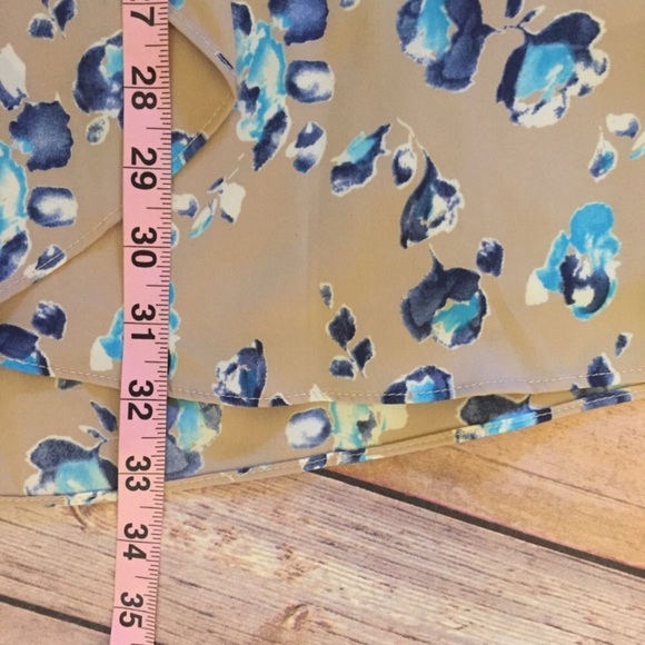 Floral dress | Taupe/Blue | Size M | Tan & Blue - Picture 7 of 13